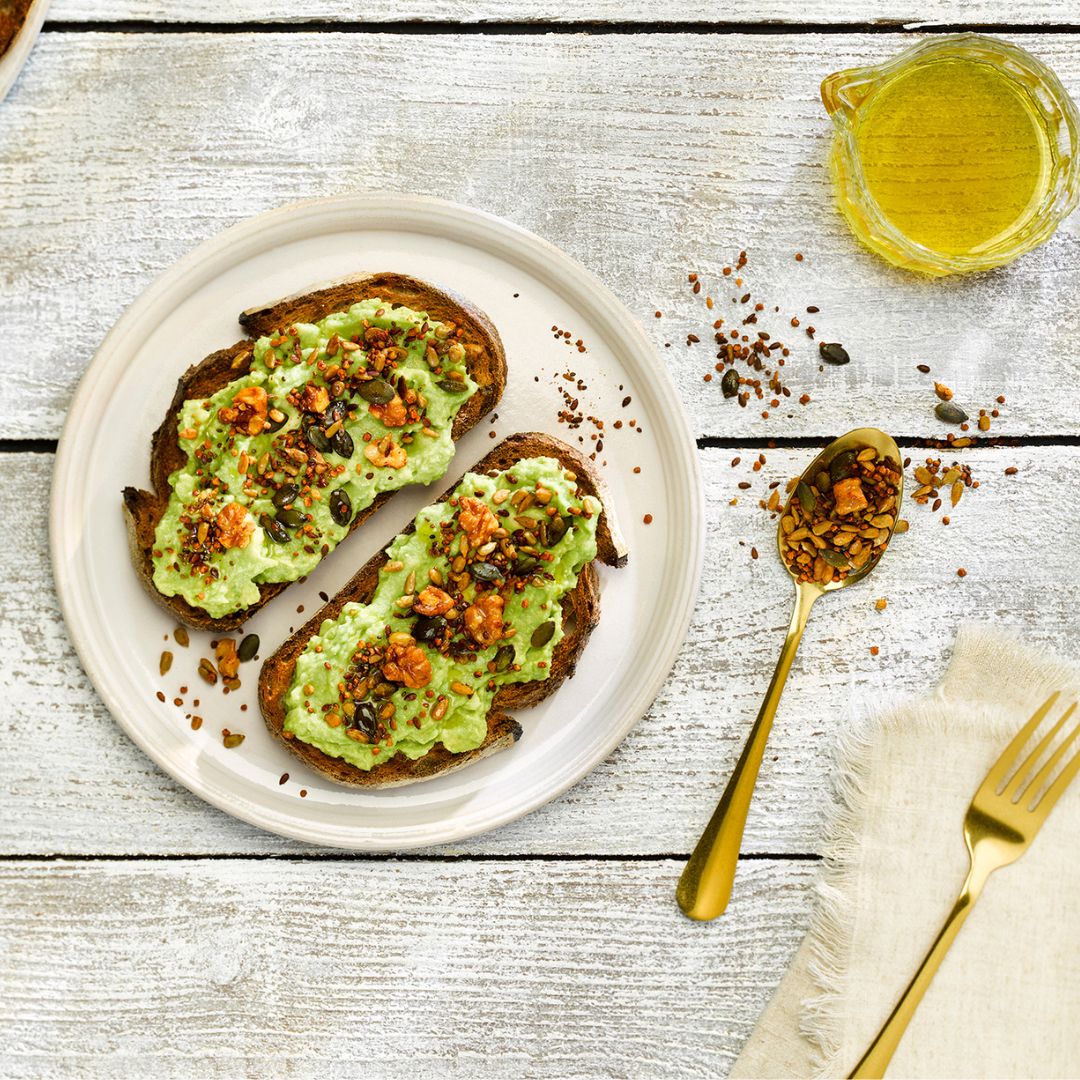 Walnut, Seeds, Puffed Quinoa & Tamari Toppings