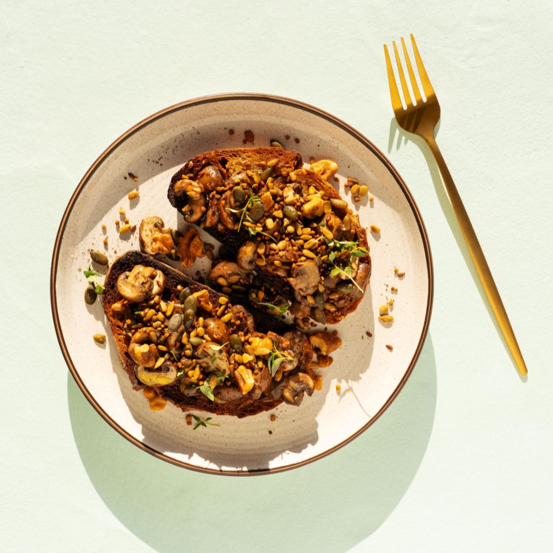 Walnut, Seeds, Puffed Quinoa & Tamari Toppings